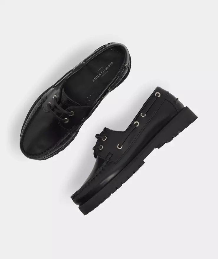 Garment Project Black Ollie Boat Schuhe Herren schwarz 